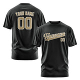 Custom Black Light Khaki T-Shirt