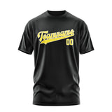 Custom Black Light Yellow T-Shirt