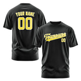 Custom Black Light Yellow T-Shirt