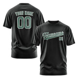 Custom Black Blue Green T-Shirt