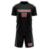 Custom Black Copper Rose Soccer Set