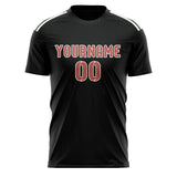 Custom Black Copper Rose Soccer Jersey
