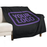 Custom Black Lavender Blanket