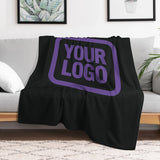 Custom Black Lavender Blanket