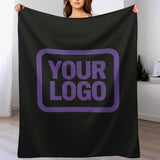 Custom Black Lavender Blanket
