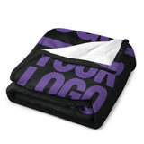 Custom Black Lavender Blanket