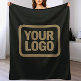 Custom Black Light Khaki Blanket