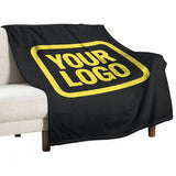 Custom Black Pale Yellow Blanket