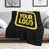 Custom Black Pale Yellow Blanket