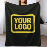 Custom Black Pale Yellow Blanket
