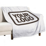 Custom White Brown Blanket