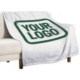 Custom White Moss Green Blanket