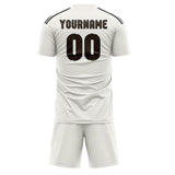 Custom White Brown Soccer Set