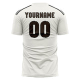 Custom White Brown Soccer Jersey