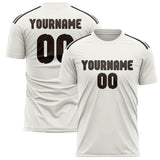 Custom White Brown Soccer Jersey