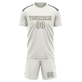 Custom White Cream Soccer Set