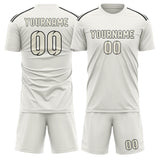 Custom White Cream Soccer Set