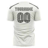 Custom White Gray Soccer Jersey