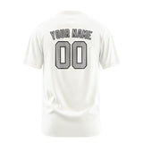 Custom White Gray T-Shirt