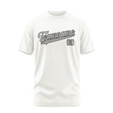 Custom White Gray T-Shirt