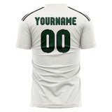 Custom White Green Soccer Jersey