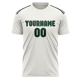 Custom White Green Soccer Jersey