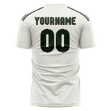 Custom White Dark Green Soccer Jersey