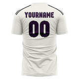 Custom White Purple Soccer Jersey