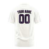 Custom White Purple T-Shirt
