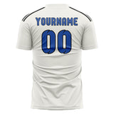 Custom White Sky Blue Soccer Jersey