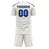 Custom White Sky Blue Soccer Set