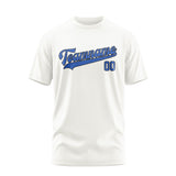 Custom White Sky Blue T-Shirt