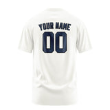 Custom White Blue T-Shirt