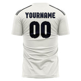 Custom White Navy Soccer Jersey