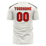 Custom White Orange Red Soccer Jersey