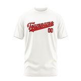 Custom White Orange Red T-Shirt