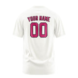 Custom White Pink T-Shirt