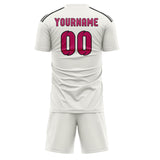 Custom White Pink Soccer Set