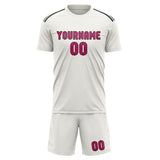 Custom White Pink Soccer Set