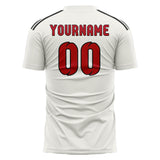 Custom White Red Soccer Jersey