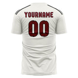 Custom White Crimson Red Soccer Jersey