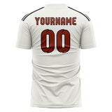 Custom White Coral Red Soccer Jersey