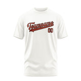 Custom White Coral Red T-Shirt