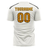 Custom White Yellow Soccer Jersey
