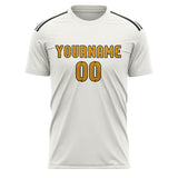 Custom White Yellow Soccer Jersey