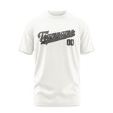 Custom White Dark Grey T-Shirt