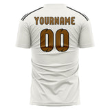Custom White Khaki Soccer Jersey