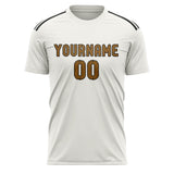 Custom White Khaki Soccer Jersey