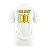 Custom White Light Yellow T-Shirt