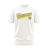 Custom White Light Yellow T-Shirt